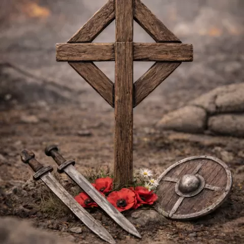 Wooden Grave Marker – Gothic / Pagan / Ancient Memorial – 28/32mm Tabletop Terrain – Dark Fantasy STL – FDM Friendly