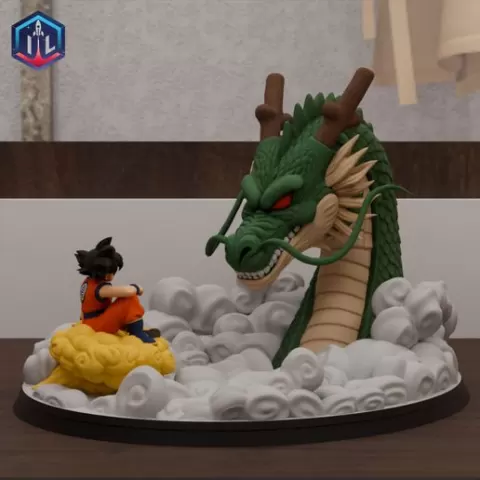 Dragon ball: The Encounter of Sheng Long and Goku Diorama