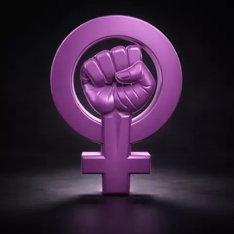 Feminist Symbol Sculpture | International Women’s Day Gift | Strong Woman Decor