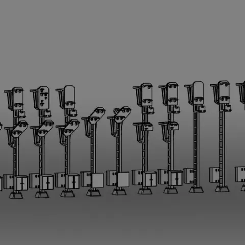 1 to 160 *N Scale* COMPLETE SET - all signals HV Type DB Signalset alle HV Signale