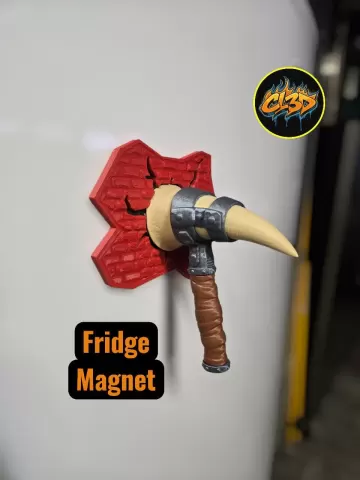 Troll Tooth Hammer Fridge Magnet