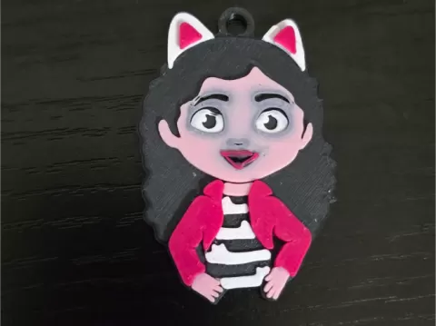 Gabby's dollhouse keychain