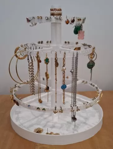 Rotating earring holder
