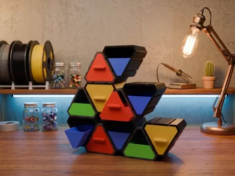 Modular Triangular Drawer System