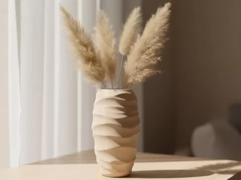 Nordic Ripple Vase | Modern Minimalist Decor