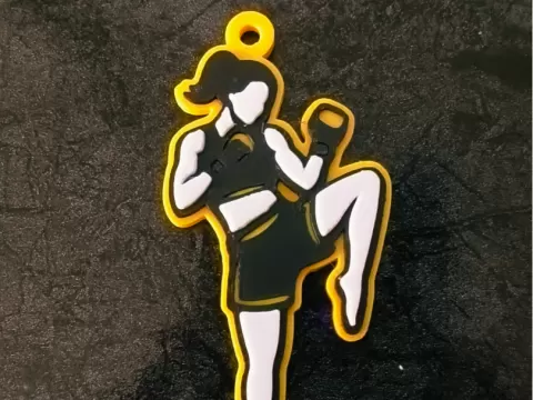 MMA girl Keychain