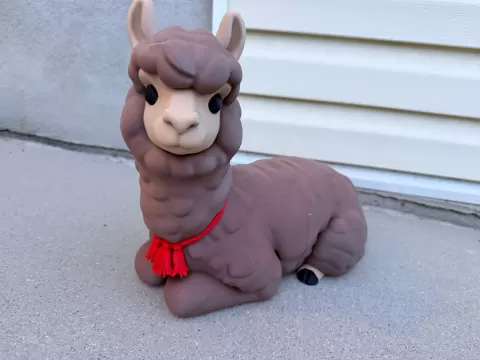 Cute Lounging Alpaca Yard Decor