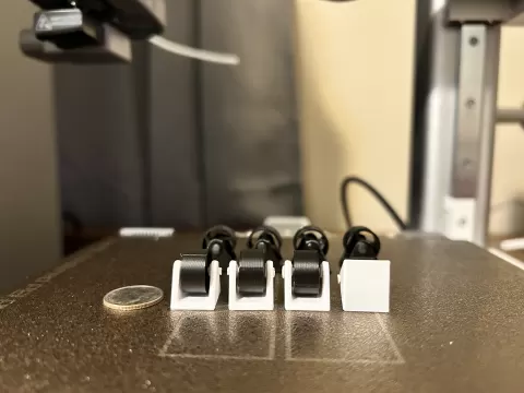 Mini Caster Wheels No Screws/Drilling Required