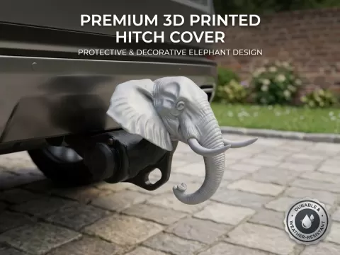 Elephant Trailer Hitch Cover