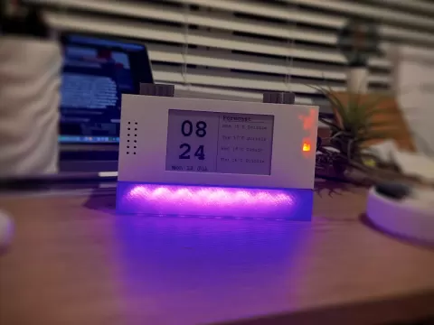 Retro Smart Digital E-ink Alarm Clock