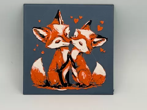 Foxy Couple Hueforge