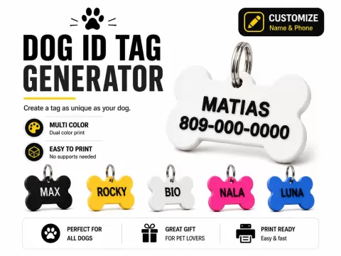 Dog ID tag generator