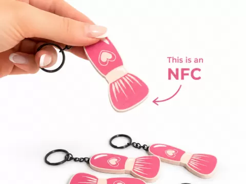 Makeup Brush NFC Keychain