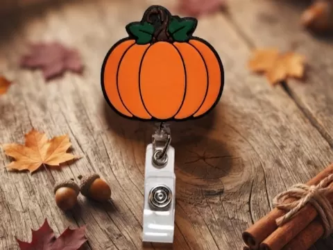 Classic Pumpkin Badge Reel Face/Magnet