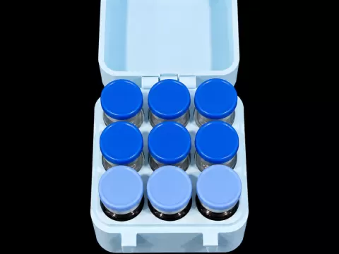 Compact 5/7ml Peptide case snapbox, (9 vials)