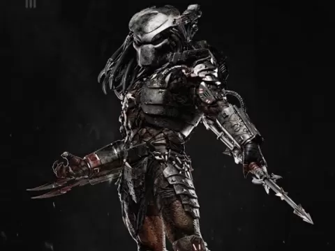 Sci-Fi Bio-Hunter Statue