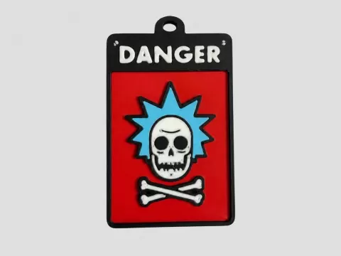 Danger Rick Keychain | Rick and Morty Inspired