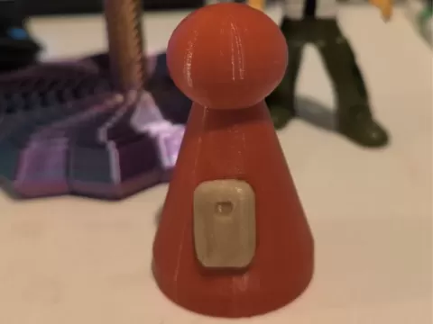 Peão com bolsa de colostomia para jogo tabuleiro