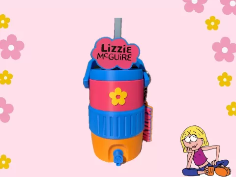 Lizzie McGuire 12oz Can Cooler & Straw Topper