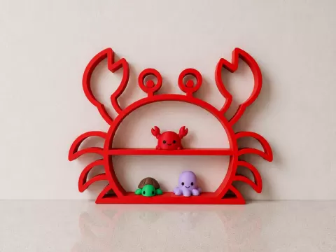 Crab Shelf | Ocean Decor & Kids Room Shelf