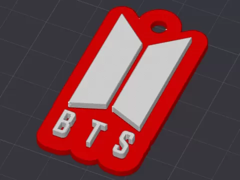 BTS Logo Keychain / Pendant (Dual-Color)