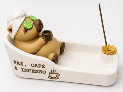 Porta Incenso Capivara Zen