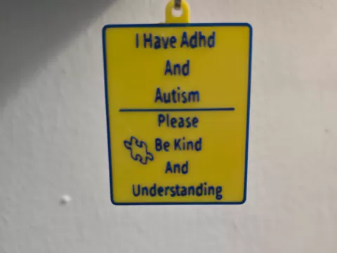 adhd and autism awareness lanyard