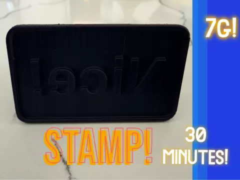 Parametric Stamp – Custom Text + Rim!!!