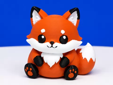 Cute Chubby Fox Figure