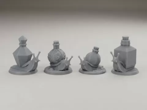 Potion Snails – RPG Tabletop Figurines
