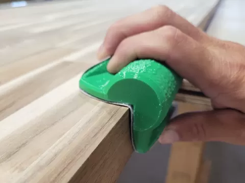 Grippy 90 degree outside corner 5" round sander