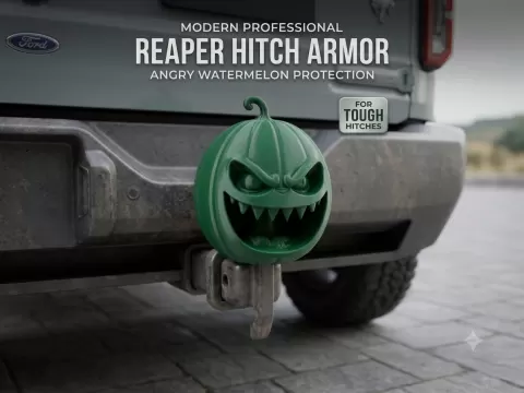 Angry Watermelon Trailer Hitch Cover