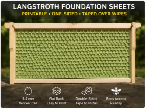 Langstroth Foundation Sheets 415x195