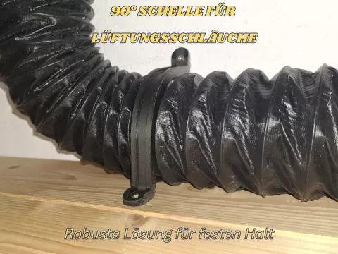 90° Schelle für Absaug‑ und Lüftungsschläuche