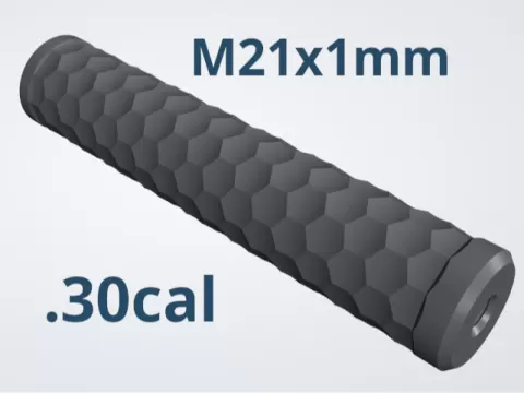 High Power Moderator Hexagon .30 (M21x1mm)