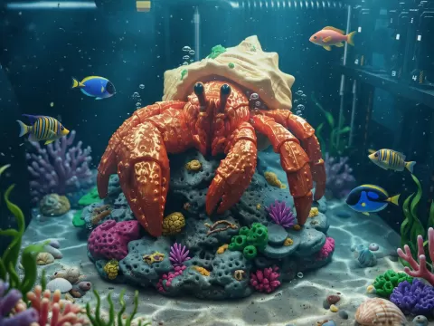 Raising hermit crabs with H2C