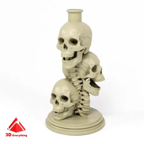 Skulls candle holder by 3D Everything