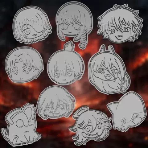 Chainsaw men Cookie Cutters 10pieces