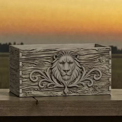 box wood relief lion animal high large slim dovetail joint for 3d printing wood texture Commercial Use