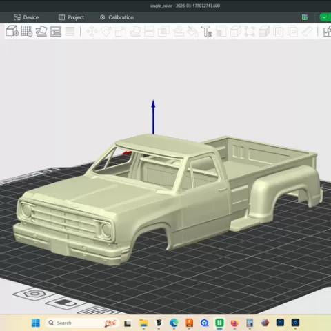 1980 Dodge 4x4 Power Wagon pickup truck, shell hollow body for RC