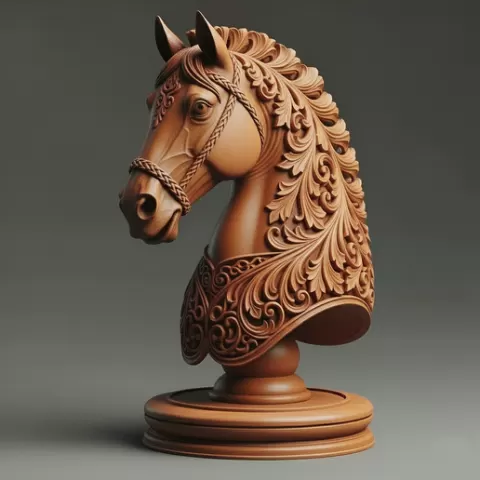 Royal Knight Chess Piece