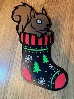 Squirrel in sock by layer