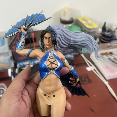 Kitana 1:6 Scale Unmasked Statue – Sideshow-Inspired Fan Art | Premium Resin 3D Model STL | Collector Edition