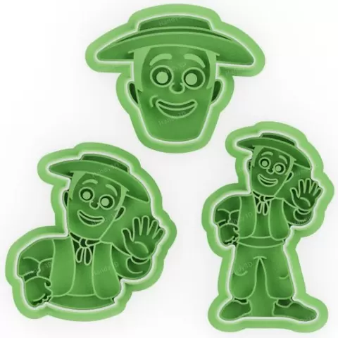 Cortadores de Galletas y Sellos del Granjero Zenón – 3 Diseños Zenon granjero en 2 Tamaños