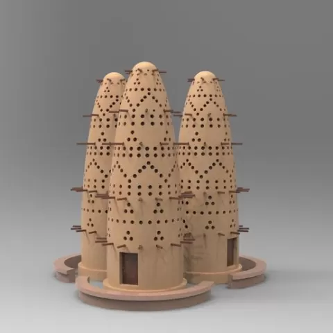 صميم ثلاثي الأبعاد لأبراج الحمام في قطر (Dovecote Towers) 3D
