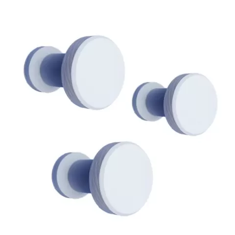 Minimalist circular wall hooks dot button