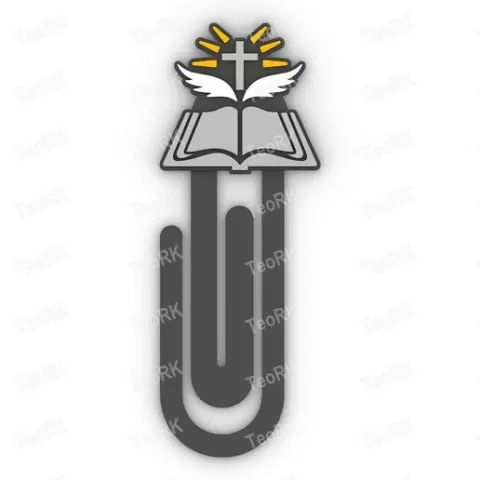 Paperclip Holy Bible - Book of God - bookmark - 3MF pre-painted , STL