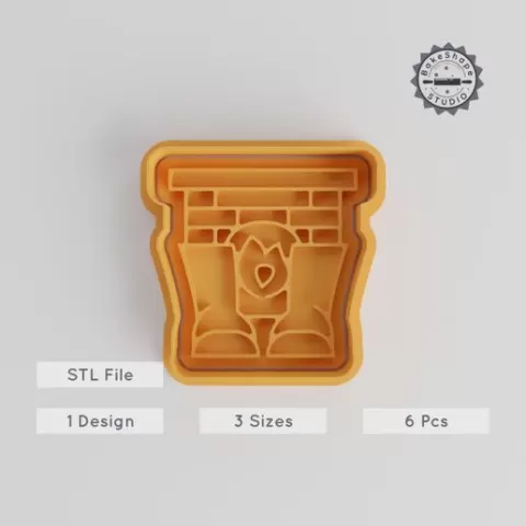 Feet Shape Cutter & Stamp, Cookie & Fondant Tool, Festival Themed Baking Set, 6-Piece, Sizes S/M/L