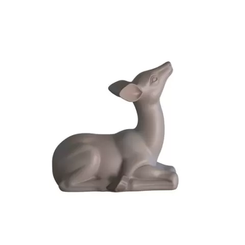 Baby Reindeer Sitting Pose STL File for 3D Printing Minimalist Christmas Deer Figurine Digital Download Holiday Decor Sculpture