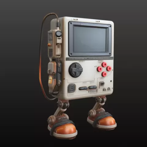 Futuristic Console Bot STL Robotic Character 3D Model